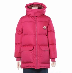 Gucci Big Girl Logo patch Hooded Padded Coat In Pattern Size 12 Years Old - Picture 1 of 9