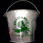Rolling Rock Galvanized Bucket of Rocks Ponies Beer Ice Bucket with Handle Ponys