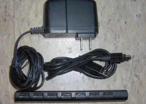 Used USB 2.0 Ultra Slim Powered Hub + Adapter 7 port Mobile small BELKIN F4U041 - Picture 1 of 16