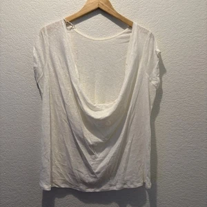 NWT Free People Womens Linen Blend Shell Top Small Ivory Reversible Layer Boho - Picture 1 of 10