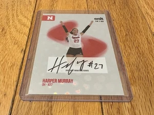Tarjeta de voleibol automática firmada por Harper Murray 2025 Onit Nebraska Cornhuskers 16/25 - Imagen 1 de 3
