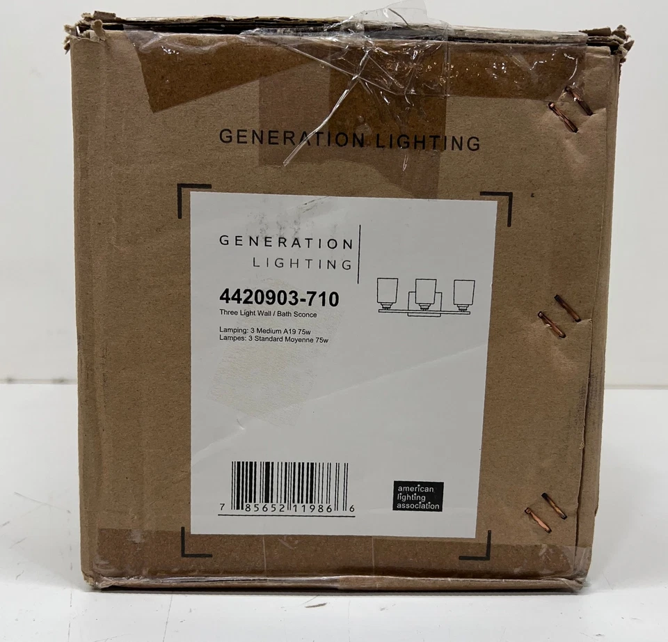 Generación Iluminación Vinton 20,75 pulgadas Luz de tocador de bronce de 3 luces Foto 1 de 2