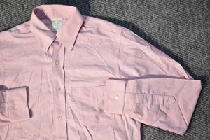 Brooks Brothers Milano langärmliges Herrenhemd 15 32 rosa Supima Baumwolle - Bild 1 von 9
