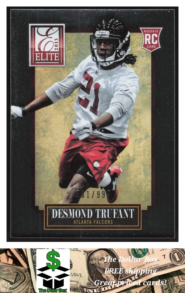 2013 Panini Elite #/999 #128 Desmond Trufant RC - Atlanta Falcons - Image 1 of 2