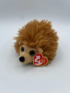 Nuevo Ty Beanie Babies Herbert Hedgehog Marrón Peluche Esponjoso Peludo 6" 2014 - Imagen 1 de 13