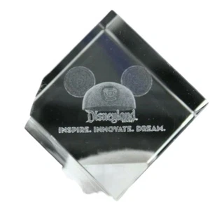Disneyland Cast Member Exclusive Inspire Innovate Dream Glass Prism Cube - Picture 1 of 5