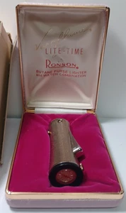 Ronson Lite-Time Combo Watch & Light in ORG Box Watch Works JGBX28 - Picture 1 of 6