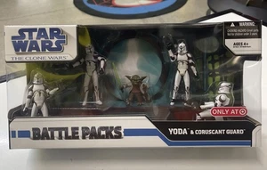 Star Wars The Clone War Battle Packs Yoda & Coruscant Guard Hasbro Exclusivo - Imagen 1 de 9