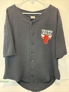Camiseta de béisbol vintage con botones de los Chicago Bulls talla XL Murina hecha en EE. UU. - Imagen 1 de 10