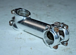 Silver Aluminum Alloy Stem 110mm 11/8" Threadless 17º Rise 25.4mm Hybrid ShipsUS - Picture 1 of 7
