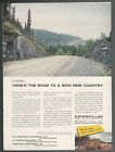 1960 CATERPILLAR advertisement, Canadian ad, Quebec road to Sept Iles
