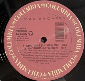 Mariah Carey - Emotions 12" Vinyl b/w There's Got To Be A Way 1991 Columbia - Picture 1 of 2