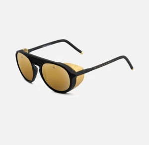 Vuarnet Sunglasses ICE Ice round Olympics PARIS 2024 Black Gold Pure Flash Color - Picture 1 of 7