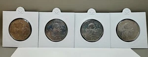 1989 Gibraltar Christmas 50p Coin Set (x4) | Choir Boy Design | Circulated - Picture 1 of 2