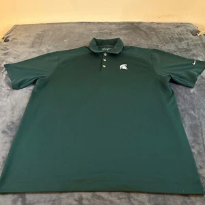 Polo Nike Golf Michigan State Spartans Dri-FIT verde uomo extra large - Foto 1 di 9