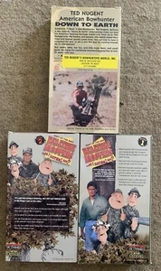 Ted Nugent Down To Earth Bow hunting Realtree Bloopers Vol 1&2Used 3 VHS Bundle - Picture 1 of 2