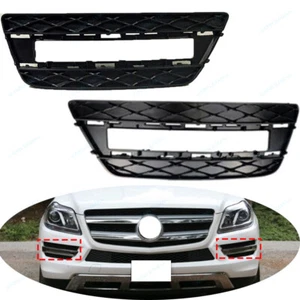 L&R Front Bumper Outer Cover Grille For Mercedes Benz X166 GL GL350 GLS GLS450 - Picture 1 of 9