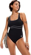 Speedo Swimsuit Size 16 Black Shaping Eclipse One Piece Swimwear