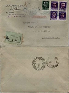 RSI-Assicurata(corretta) ARONA(blu) 1.7.1944-Quattro 50 cent(493)+ 25 cent(491) - Picture 1 of 1