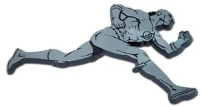 Flash Figurine Chrome Car Emblem - 3" x 3" - OFFICIALLY LICENCED - Picture 1 of 1