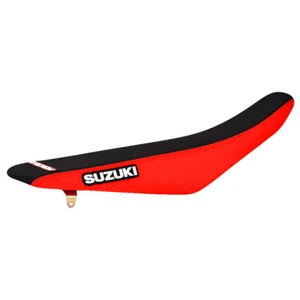 2018-2024 Suzuki RMZ 450 Enjoy MFG SEAT COVER RED BLACK GRIPPER #163 LOGO - Picture 1 of 5