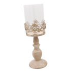Retro Pillar Tea ight Candle Holders With Cover Centerpieces Ornaments _ L