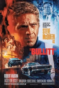 Neuer Kunstdruck des 1968 Promo Poster Film "Bullitt" Steve McQueen - Bild 1 von 1
