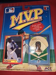 Bo Jackson 1990 Collector Card and MVP Pin NIP First Edition Vintage - Picture 1 of 2
