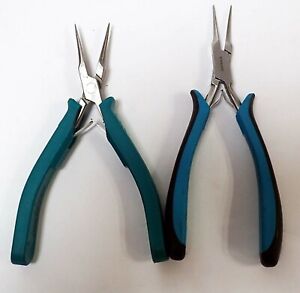 EXCELTA 2847 SMOOTH JAW NEEDLE NOSE PLIERS LOT OF 2