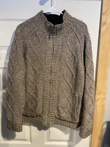 Vintage Brown/tan Woven Wool Hawke & Co Size X-Large Coat - Picture 1 of 11