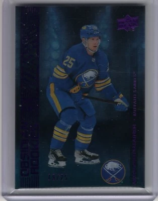 2021-22 SPx UD BLack Obsidian Rookies Purple #OR-28 Arttu Ruotsalainen 19/25 - Image 1 of 2