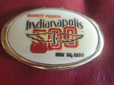 1990 Indianapolis 500 Event Belt Buckle Brass - Limited Edition 48 of 500 - Image 1 of 4