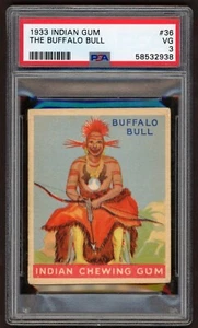 1933 GOUDEY INDIAN GUM #36 THE BUFFALO BULL, PSA 3 - VG - Picture 1 of 2