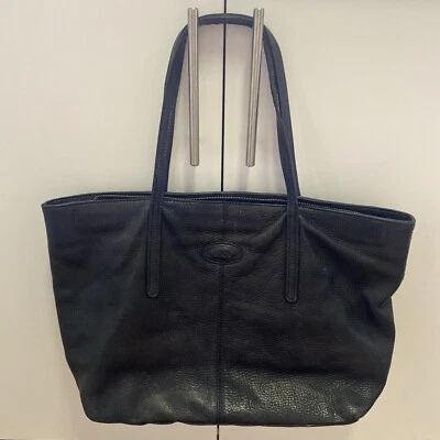 Authentic TOD'S D-Bag  Black Leather Tote Bag - Image 1 of 4