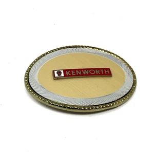 KENWORTH Truckers Herren Gürtelschnalle Logo silber und goldfarben selten Vintage - Bild 1 von 9
