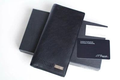 Brand New Designer ST Dupont Classy Stylish black leather full size men's wallet - image 1 of 4