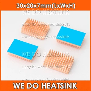30x20x7mm Pure Copper Pin Fins Square Heatsink Radiator Cooler For Electronic IC - Picture 1 of 5