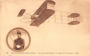 CPA Aviación Piloto Teniente Fequant Avión Farman Edit Ll - Imagen 1 de 2