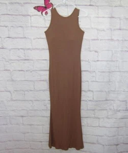 Maxi abito Popilush integrato Shapewear girocollo senza maniche marrone taglia L - Foto 1 di 11