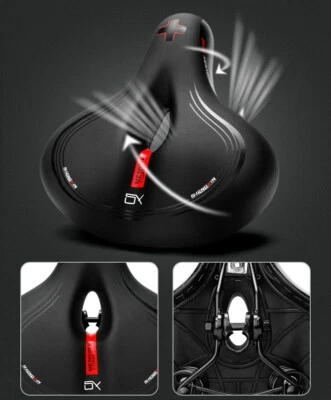 Bike Seat Comfort Bike Saddle Hollow，Mountain Bike Soft Wide Bike Seat Cushion - Image 1 of 4