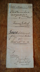 1895 POSTAL HISTORY - INDENTURE LEASE OF POST OFFICE RAMSBOTTOM LANCASHIRE - Picture 1 of 12