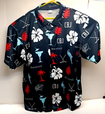 Columbus Blue Jackets Margaritaville Hawaiian Shirt Unisex SZ XL EUC - Image 1 of 2