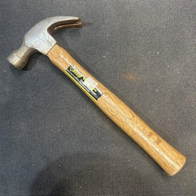 Empuñadura de acero 2257962 mango de madera pulida cara lisa 16 oz. Martillo de garra 13 L pulgadas Foto 1 de 4