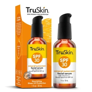 Suero facial protector solar mineral TruSkin SPF30 con VC + amplio espectro 1 oz - Imagen 1 de 5