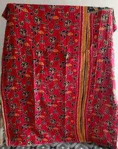 Colcha de algodón hecha a mano india Kantha de colección Ralli Gudari - Imagen 1 de 2