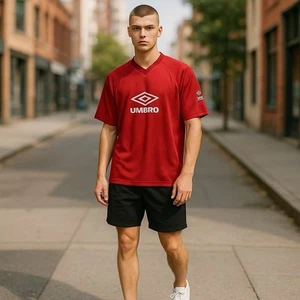 Umbro Pro Camisa de Entrenamiento Talla M Logotipo Deletreado Poliéster - Imagen 1 de 7