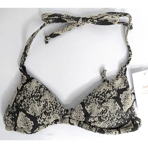 Andie Swim Snake Print String Bikini Top - Picture 1 of 8