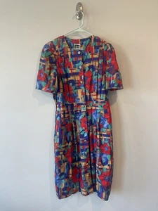 Vintage Special Effect Secretary Dress Size 16 with Tags Shoulder Pads - Picture 1 of 7