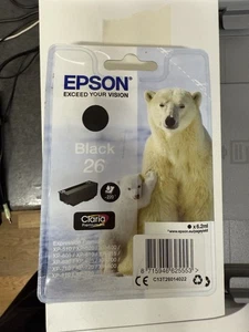 Epson 26 Serie Orso Polare Cartuccia Originale, Standard, Nero Foto - Foto 1 di 1