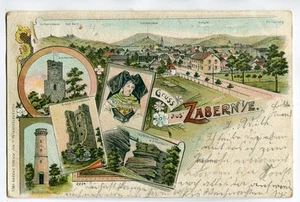 Litho AK Zabern,Elsass,Ansichten 1906 - Bild 1 von 2
